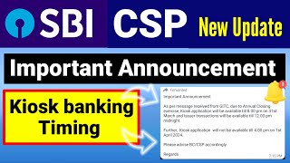 Important Announcement।। Sbi Csp New Update 2024 [upl. by Lowrance]