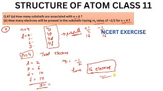 How many subshells are associated with n  4 b How many electrons will be present in the subshell [upl. by Oibesue949]