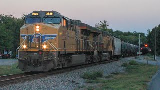 UP Tanker Train on the UP Wagoner Subdivision 9124 in Fort Gibson OK [upl. by Kemp24]