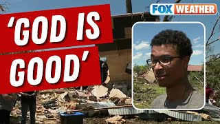 Oklahoma Man Happy To Be Alive After Tornado Destroys Sulphur Home [upl. by Beatrisa173]