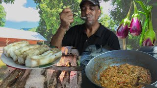 Berenjenas Asadas en el Fogon La cocina de Cesarin Oficial [upl. by Oner]