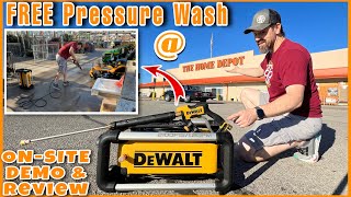 NEW DeWALT 2100psi Pressure Washer TEST Cleaning Concrete At Home Depot [upl. by Anh384]