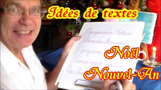 Idées de textes gratuits Noël  NouvelAn  Belle écriture cursive [upl. by Marta]