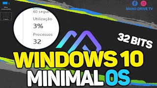 WINDOWS 10 SUPER LEVE PARA PC FRACO 1GB DE RAM ÓTIMO PARA JOGOS X86 OTIMIZADO [upl. by Soule]