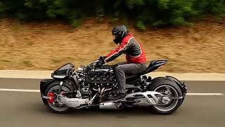 Lazareth LM847  Drive Test 2018  V8 ENGINE POWERED MOTORCYCLE  HD [upl. by Anerec43]