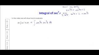 Integral of sec4 [upl. by Elehcir]