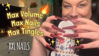 ASMR  XXL NAILS • SCRATCHING • TAPPING • 100 Sensitivity 🔊 [upl. by Etnaihc619]