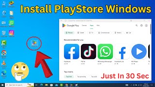 How To Download And Install Google PlayStore Apps On Windows PC Or Laptop 2024 Easiest Way [upl. by Yelda438]