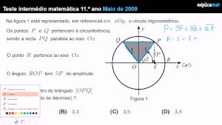 Trigonometria  Expressão do Perímetro  Teste Intermédio 11º Ano [upl. by Acinorej659]