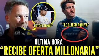 ¡RECIBE OFERTA MILLONARIA ¡COLAPINTO REVOLUCIONA LA FORMULA 1 ¿CHECO PÉREZ EN LA MIRA [upl. by Minton]