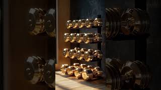 GoldPlated Dumbbell Set  Bullion Strength Luxury Weights [upl. by Aneerahs]