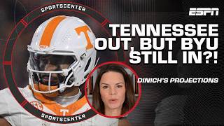 CFP PROJECTIONS 👀 Heather Dinich thinks Tennessee is OUT but BYU IS STILL IN  SportsCenter [upl. by Roeser699]