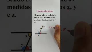 Sendo rs determine as medidas dos ângulos x y e z Observe a figura abaixo Geometria plana [upl. by Clawson202]