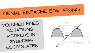 Volumenintegral Rotationskörper in Zylinderkoordinaten  einfach erklärt [upl. by Mallon]