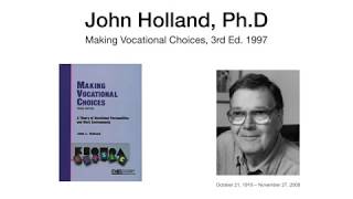 Holland Code  Theory of Vocational Personalities amp Work Environments GS Counselor Conv 032019 [upl. by Leuqim]