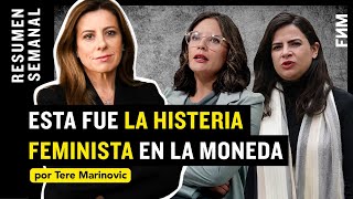 Esta fue la HISTERIA FEMINISTA en La Moneda [upl. by Hsakiv741]