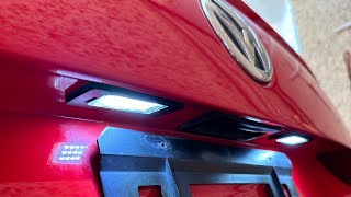 Retrofit LED Canbus License Plate Light Vw Jetta GLI MK6 Instalar Cambiar Luz Matricula Sin Error💡 [upl. by Virnelli]