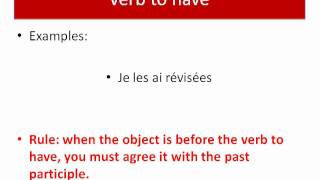 Past Participle Agreement in French [upl. by Erdman]