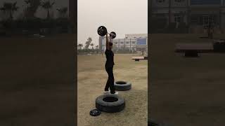 Weight lifting  clean and jerk girls u 16 gym motivation liftingweights [upl. by Zia]