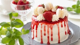 いちごのショートケーキの作り方＊卵1個シリーズ1 Strawberry Cake｜HidaMari Cooking [upl. by Tareyn]