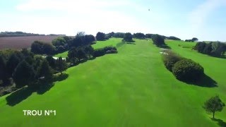 Golf dEtretat vu du ciel  Trou 1 [upl. by Simaj]