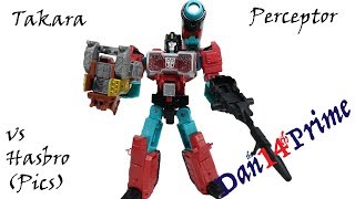 Perceptor Transformers Takara Legends vs Hasbro Titans Return [upl. by Ardnahsal932]