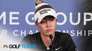 Nelly Korda reflects on The ANNIKA win weighs in on pace of play talk  Golf Today  Golf Channel [upl. by Fisken475]