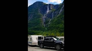 1st Caravan Gudvangen Camping campingtour hobby summer vacation vacationdestinations short [upl. by Trilby]