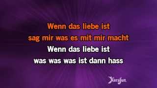 Karaoke Wenn das Liebe ist  Glashaus [upl. by Asare745]