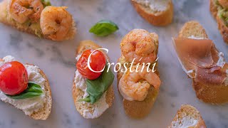 Crostini Recipe  Italian Crostini 3 Delicious Ways  ASMR Cooking [upl. by Aihsekin]