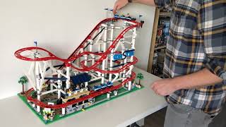 Lepin 15039 Roller Coaster  Manual Propulsion [upl. by Nahtanaj]