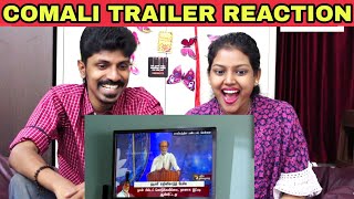 Comali  Official Trailer Reaction  Jayam Ravi Kajal Aggarwal  Hiphop Tamizha  Tamil couple [upl. by Kiryt529]