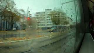 BRAUNSCHWEIG CITY TRAM RIDE 4K RAINY DAY [upl. by Meikah]