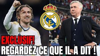 DERNIÈRE HEURE ANCELOTTI OUVRE LE JEU SUR MODRIC  NOUVELLES DU REAL MADRID AUJOURDHUI [upl. by Walther]