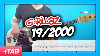 Gorillaz  192000  Bass Cover with Play Along Tabs [upl. by Nasya661]