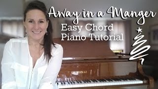 Away in a Manger  Easy Piano Chord Lesson Free piano tutorial [upl. by Trefler]