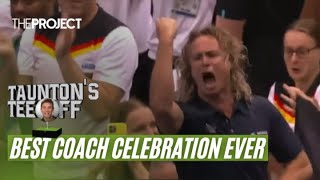 Best Coach Celebration Ever After Swimming World Record Is Set [upl. by Llennehc]