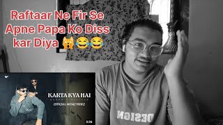 KARTA KYA HAI  Reaction 🔥 KARMA X RAFTAAR  Official Music video 2024 [upl. by Coleman]