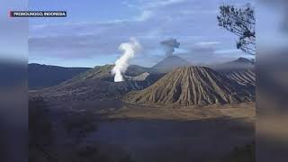 Indonesia’s Semeru volcano spews ash into sky [upl. by Palma]