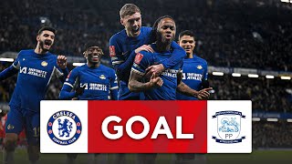 GOAL  Raheem Sterling  Chelsea 30 Preston North End  Third Round  Emirates FA Cup 202324 [upl. by Annairda914]