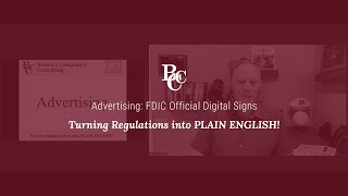 Advertising FDIC Official Digital Signs [upl. by Amorita]