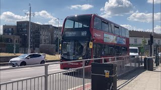 Enviro400 MMC Smart Hybrid 10324 SN16 OKF on route 169 for Clayhall on DIVERSION at Gants Hill [upl. by Hcurob253]