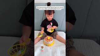 Bouncing duck toy for your kids loved it toys kids toy ducktoy [upl. by Hgielrac]