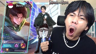 REVIEW SKIN LEVI MARTIS ATTACK ON TITAN X Mobile legends [upl. by Amapuna]