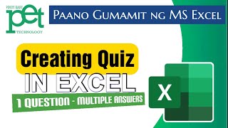 Creating Quiz with Multiple Answer in Excel [upl. by Asset]