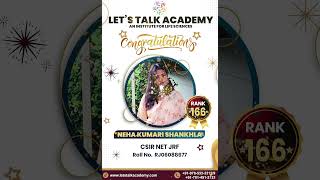 Results from Lets talk academy in CSIR NET Life sciences [upl. by Vanderhoek]