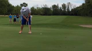 Bo Herek runs in 23footer to win playoff in Bay County Championship First Flight [upl. by Yelserp]