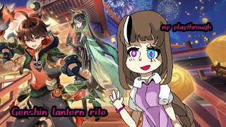 Genshin lantern rite playthrough [upl. by Lucania639]