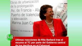 Reacciones de Rita Barberá al recurso del Gobierno contra los derribos del Cabanyal [upl. by Sorensen]