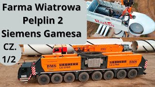 Farma Wiatrowa Pelplin 2  Siemens Gamesa SG 50145 LIEBHERR LG 1750 CZ 12 dji djimini4pro [upl. by Apicella]